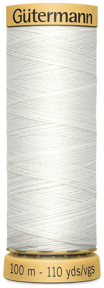 Gütermann Nähfaden Baumwolle 100 m weiss 5709