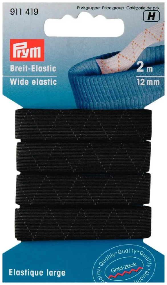 Prym Breit Elast schwarz 12mm/2m