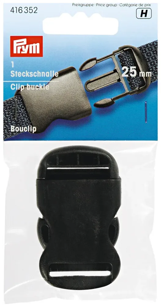 Prym Steckschnallen stark schwarz 25 mm 1 Stk.