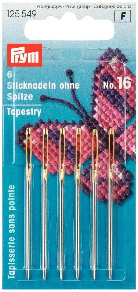 Prym Sticknadeln ohne Spitze silber Nr. 16 1.60 x 55 mm 6 Stk.