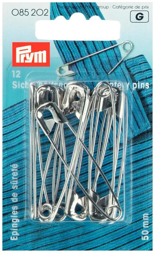 Prym Sicherheitsnadeln silber Nr. 3 50 mm 12 Stk. Stahl