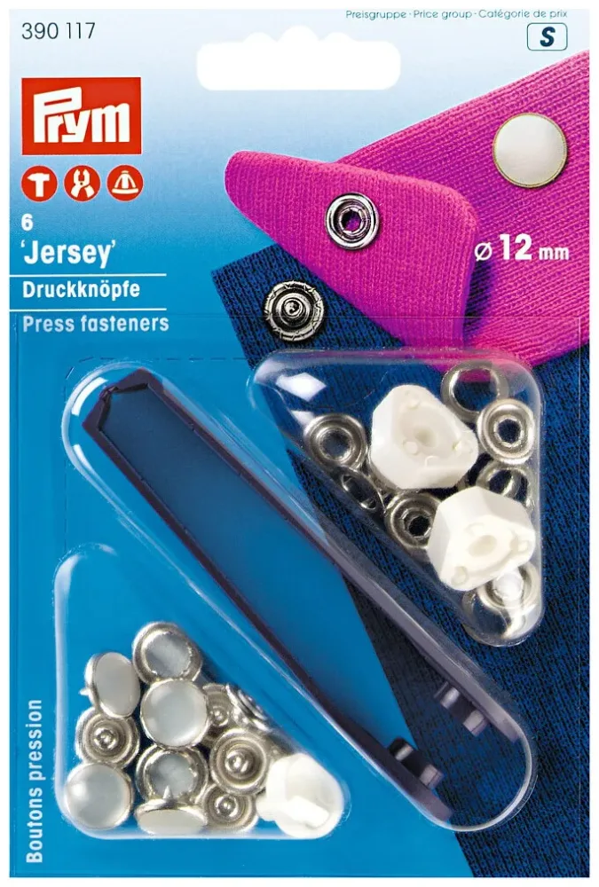 Prym Druckknopf Jersey Kappe perlmutt 12 mm 6 Stk.