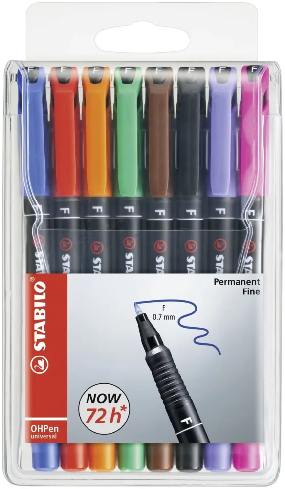 Stabilo Folienschreiber OHPen permanent fein 8er Etui