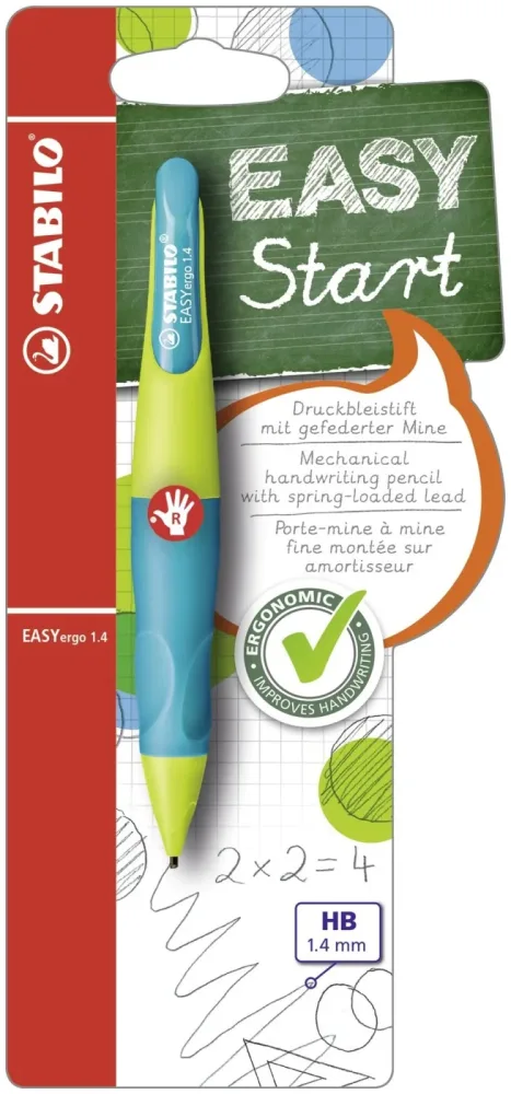 Stabilo Bleistift EASYergo 1.4 neonlimonengrün/aquamarin HB