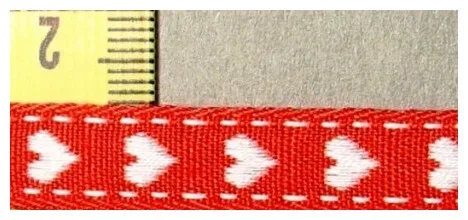 Borte Herz rot weiss 2m