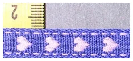 Borte Herz blau rosa 2m