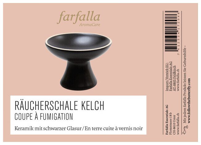 farfalla Kelch schwarz Räucherschale