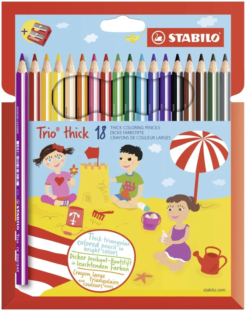 Stabilo Malstift Trio dick 18er Etui