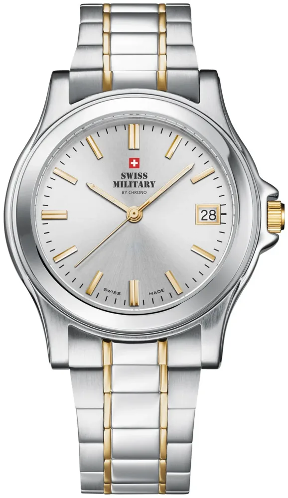 Swiss Military by Chrono Herren-Armbanduhr Analog Quarzwerk mit Edelstahlarmband Sm34002.09