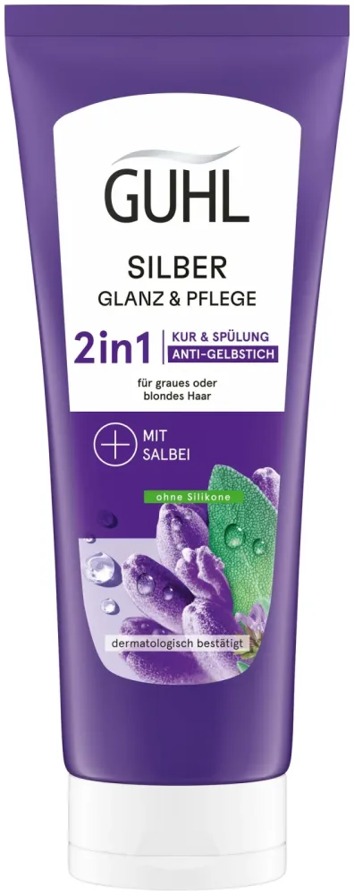 Guhl Silberglanz & Pflege 2in1 Anti-Gelbstich Kur & Spülung