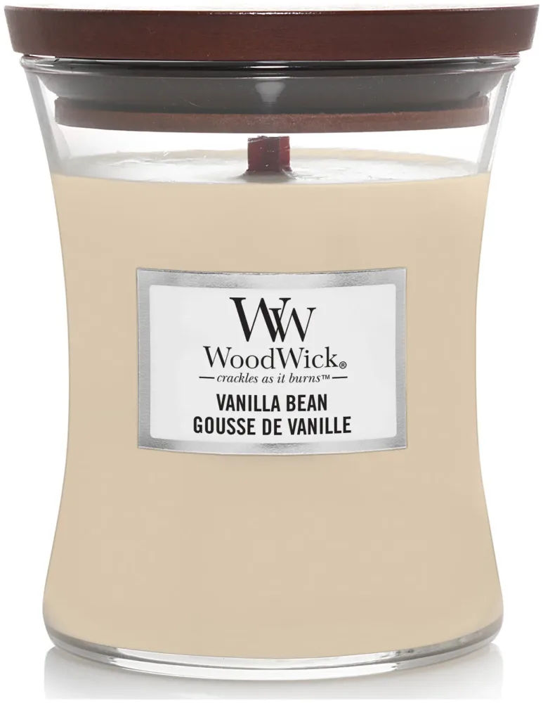 WoodWick Duftkerze Vanilla Bean Medium Jar