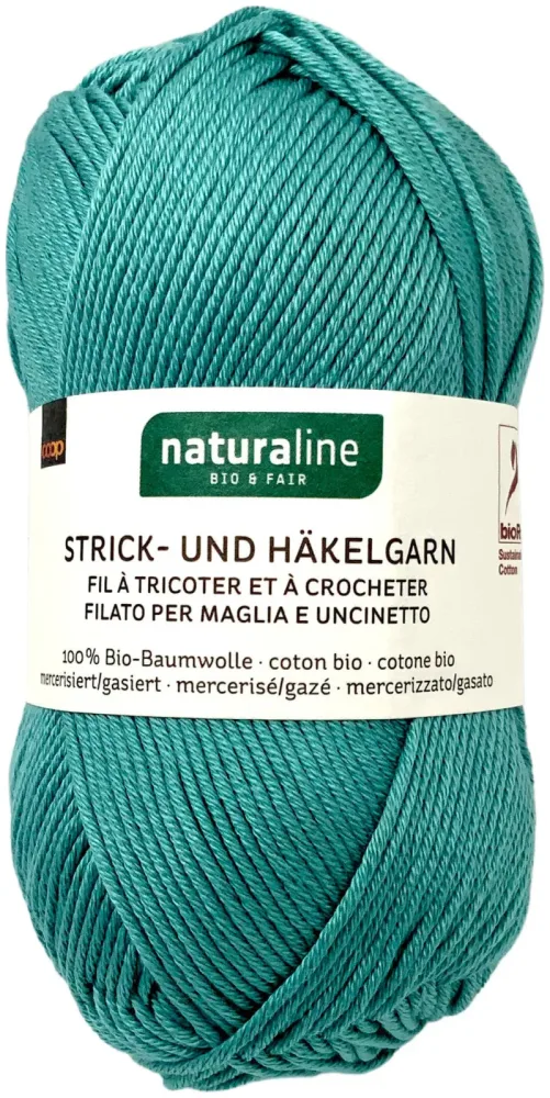 Naturaline Textil Coop Bio Naturaline 342 Handstrickgarn 100% Baumwolle merc. teal 50g