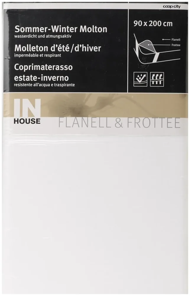 Inhouse Wendeauflage 90x200cm Weiss