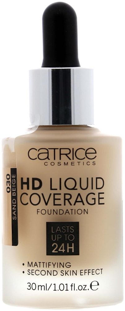 CATRICE - HD Liquid Coverage Foundation,  HD Liquid Coverage Foundation 032, 30 ml,  Sand Beige