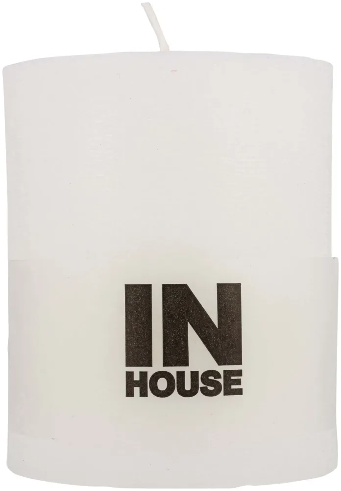 Inhouse Zylinderkerze Rustic 100x120 Offwhite