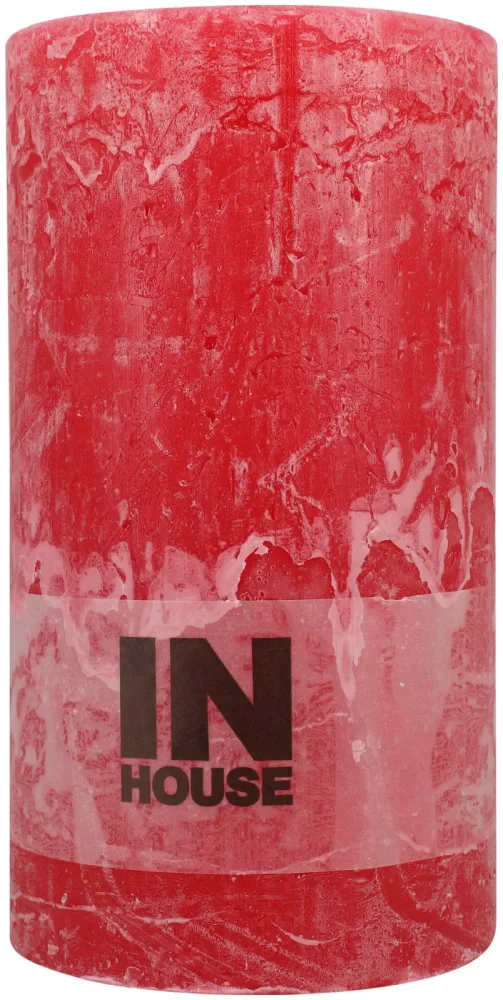Inhouse Zylinderkerze rot 10x18cm