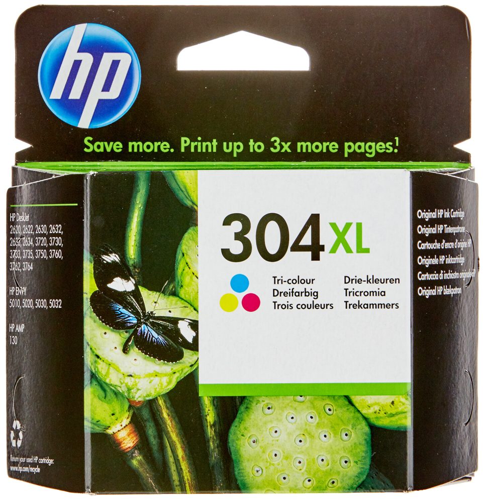 HP Tintenpatrone 304Xl color DeskJet N9K07Ae