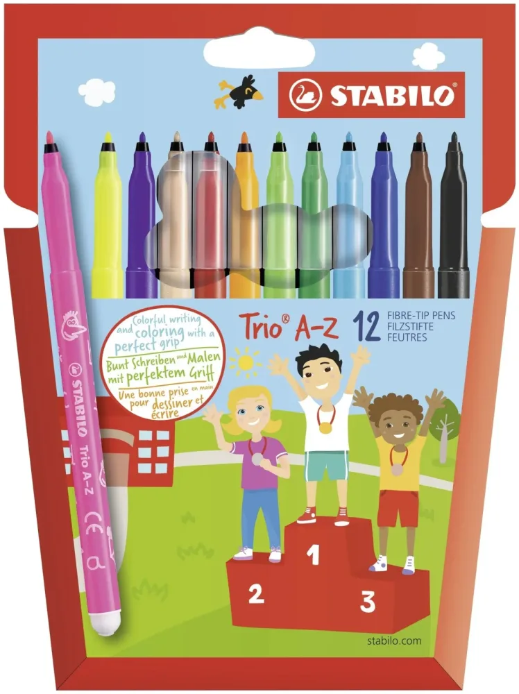 Stabilo Fasermaler Trio 12er Etui