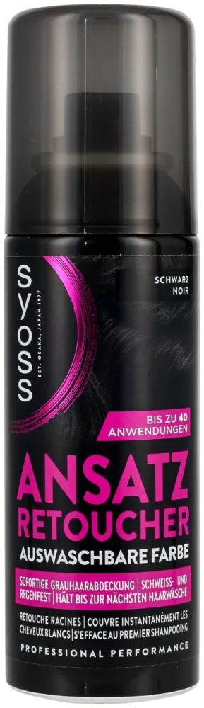 Syoss Schwarzkopf Retouche Racines Sofort-Ansatz-Kaschierspray Schwarz