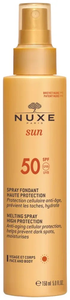 Nuxe SUN Lsf50 Sonnenspray Gesicht und Körper Hoher Schutz 150ml