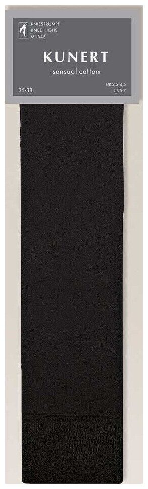 Kunert - Kniestrumpf, blickdicht, für Damen, Black, Größe 39-42