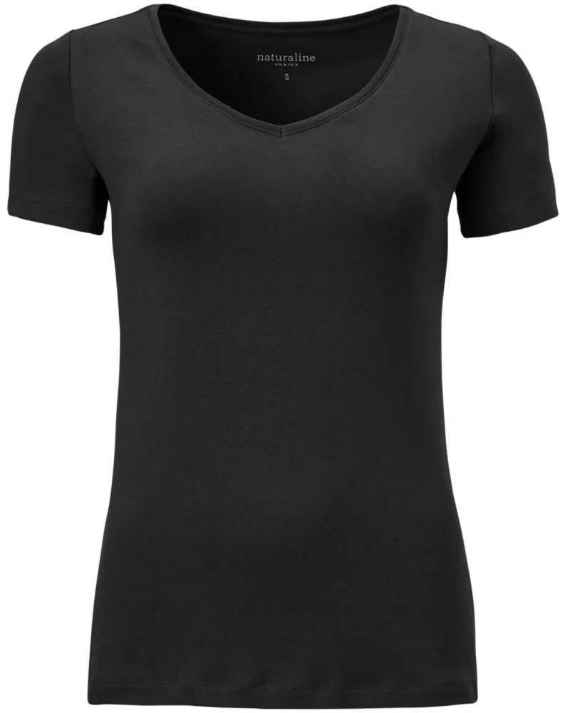 Naturaline Textil Naturaline Damen Shirt kurzarm schwarz XS