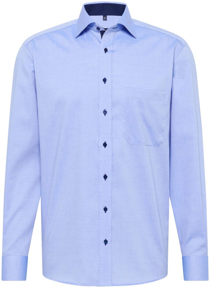 Eterna Comfort FIT Hemd fine oxford Langarm blau 42