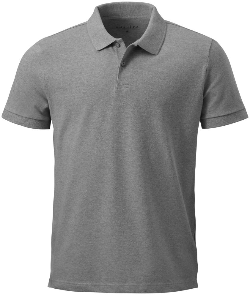Naturaline Textil Naturaline Herren Poloshirt Kurzarm hellgrau XXL