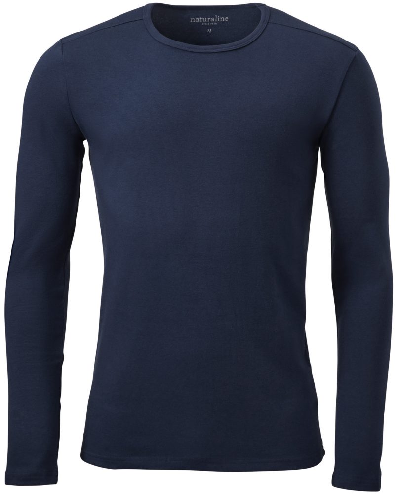 Naturaline Textil Naturaline Herren T-Shirt Langarm dunkelblau M