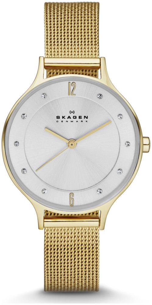 Skagen Uhr Anita Milanaise Edelstahl goldfarben