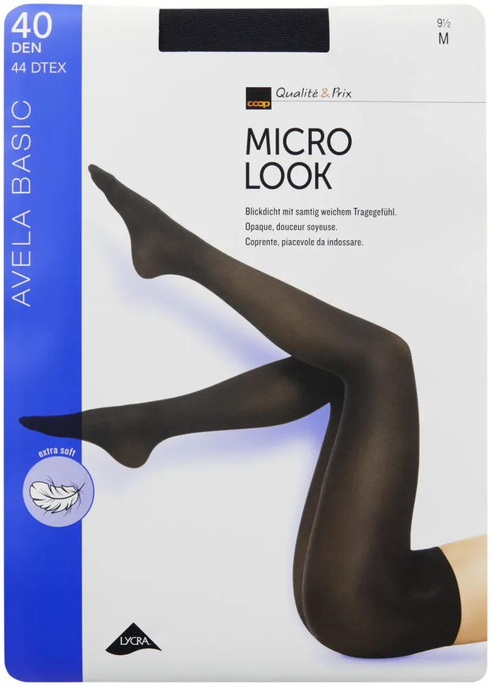 Avela Strumpfhose Micro Look Noir 11 - 12