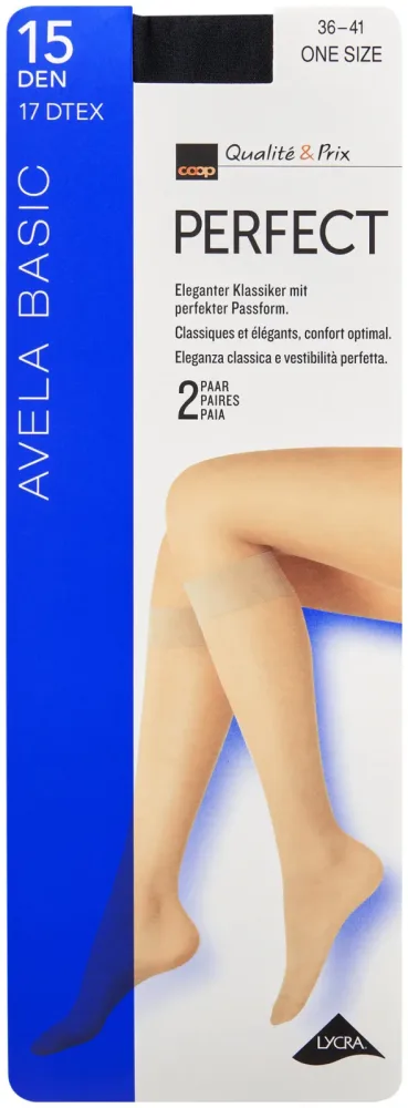 Avela Kniestrumpf Perfect Noir One Size