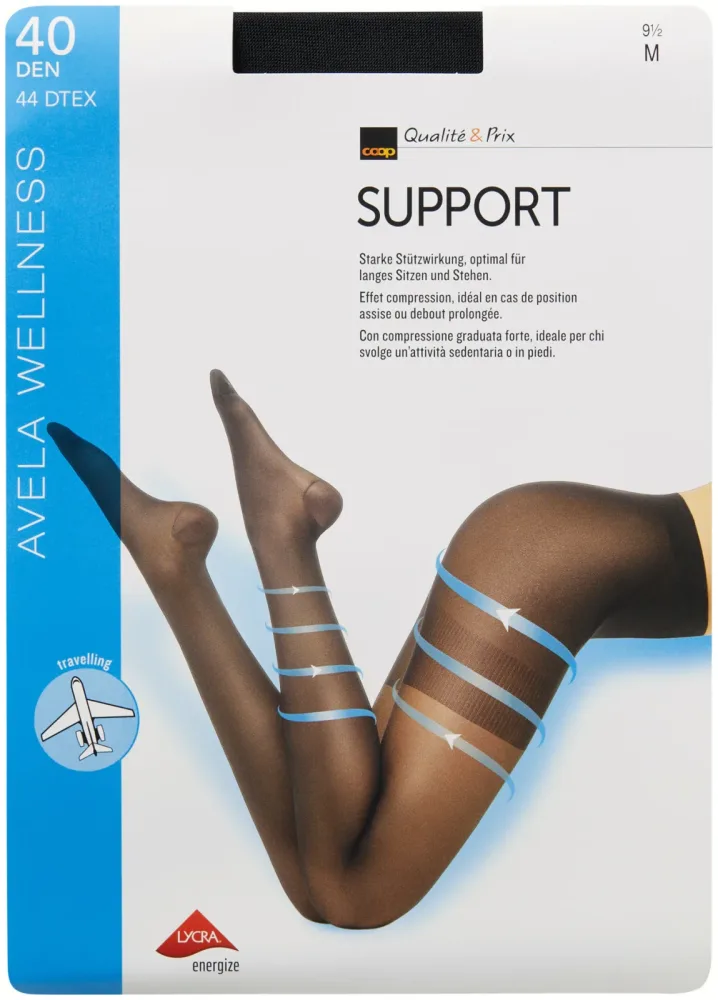 Avela Strumpfhose Support Noir 9.5