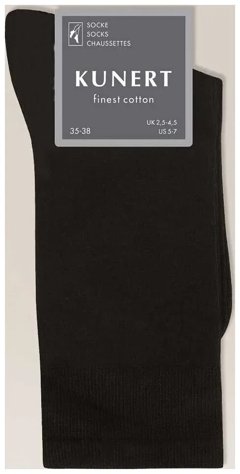 Kunert Finest Cotton Damen Strick Socken / Söckchen Black 39/42