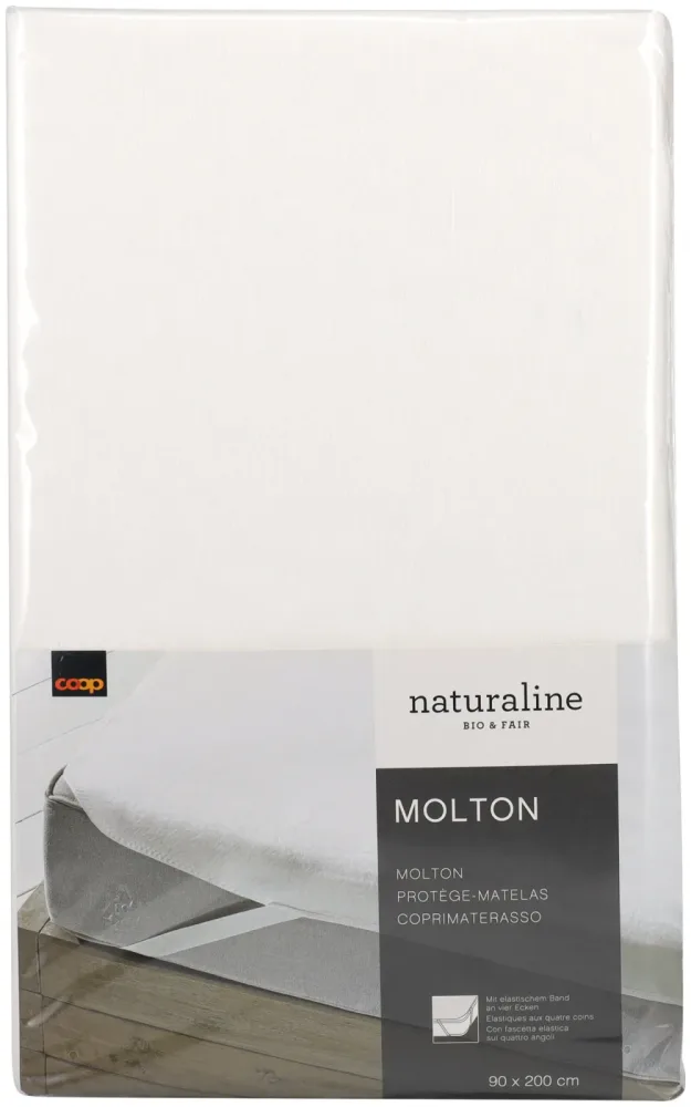 Naturaline Textil Naturaline Molton 140 x 200cm weiss