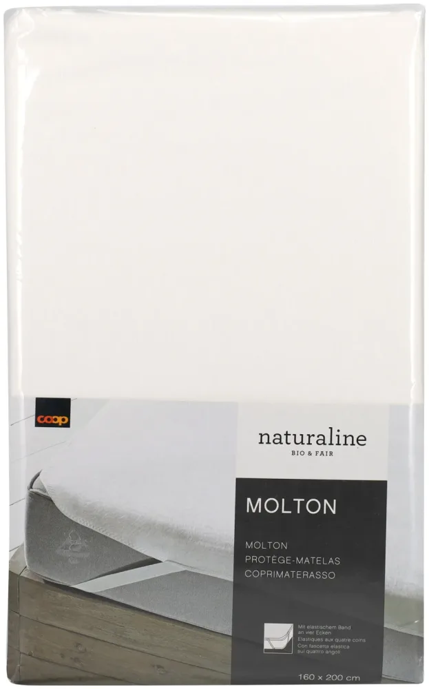 Naturaline Textil Naturaline Molton 160 x 200cm weiss