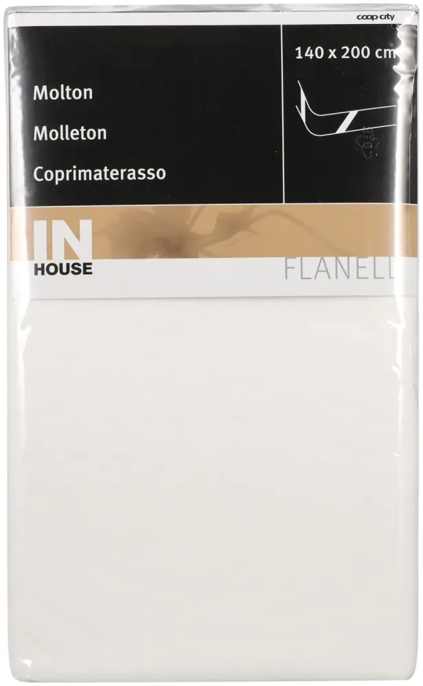 Inhouse Molton 140x200cm Weiss