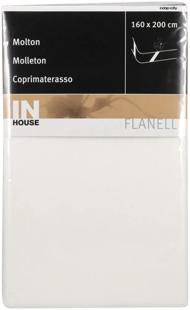Inhouse Molton 160x200cm Weiss