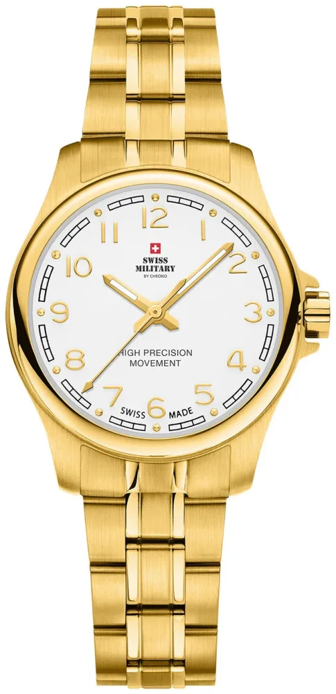 Swiss Military by Chrono Damen-Armbanduhr Analog Quarzwerk mit Edelstahlarmband Sm30201.23