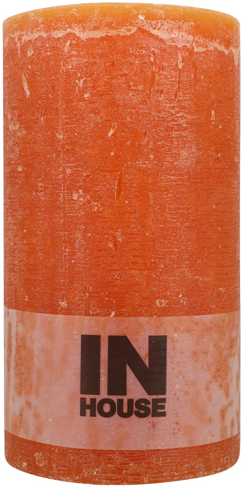 Inhouse Zylinderkerze orange 10x18cm