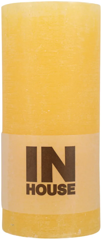 Inhouse Zylinderkerze honig 6.8x15cm