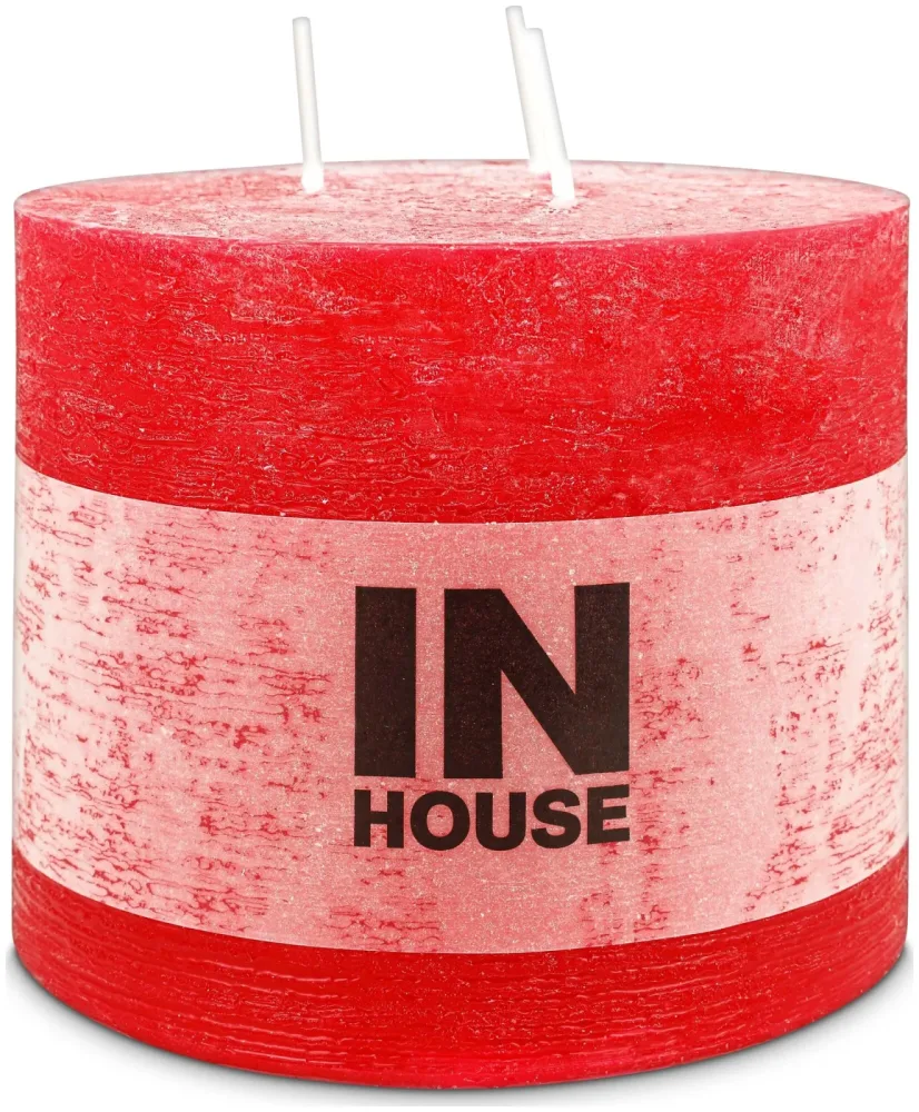 Inhouse Zylinderkerze 120x100 Rot