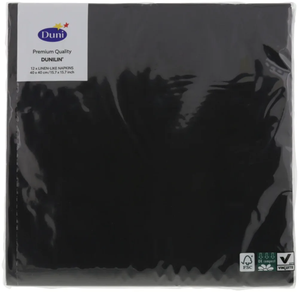 Duni Serviette Dunisoft 40x40cm schwarz