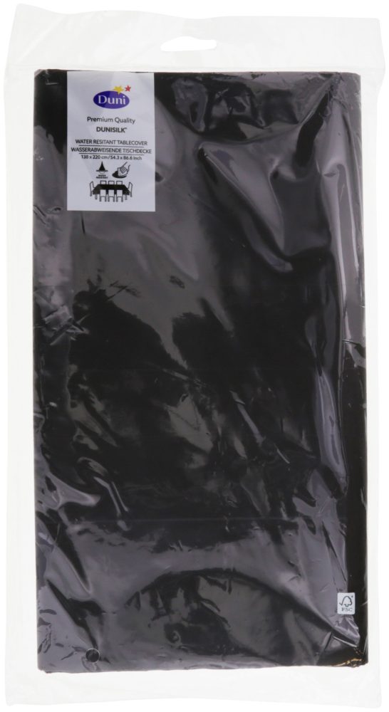 Duni Tischdecke Dunisilk schwarz 138x220cm