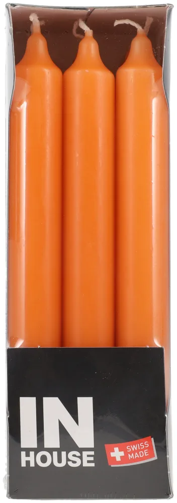 Inhouse Stabkerzen orange 2.2x19cm 9 Stück
