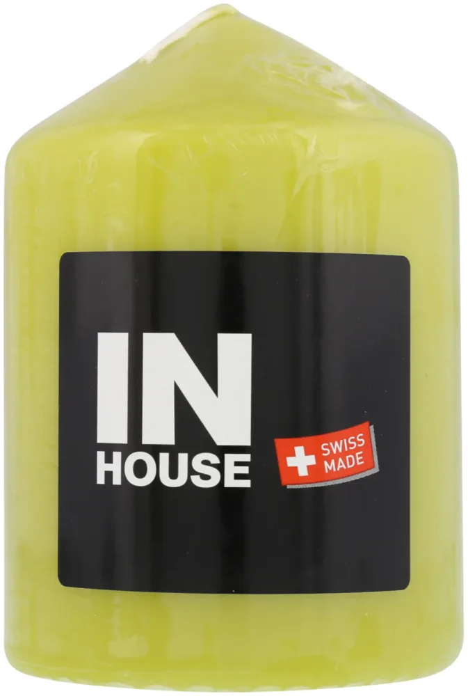 Inhouse Zylinderkerze 80x115mm hellolive