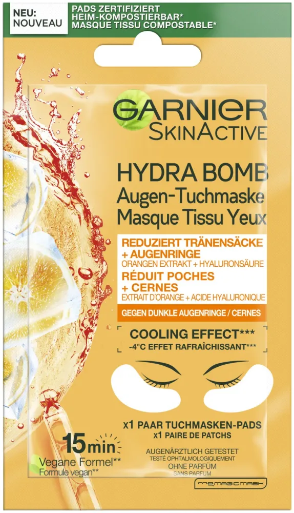 Garnier Tuchmasken-Augenpads Orangen-Extrakt