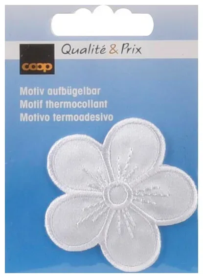 Coop Applikation Blume weiss