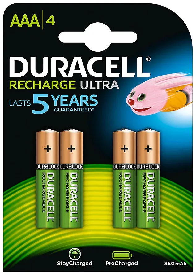 Duracell Recharge Ultra Accu AAA (Hr03) 850 mAh B4 Precharged
