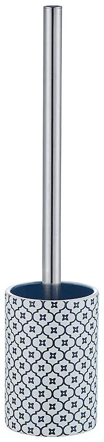 Diaqua - WC-Bürstengarnitur Grenada weiss/blau, One Size, Chrom